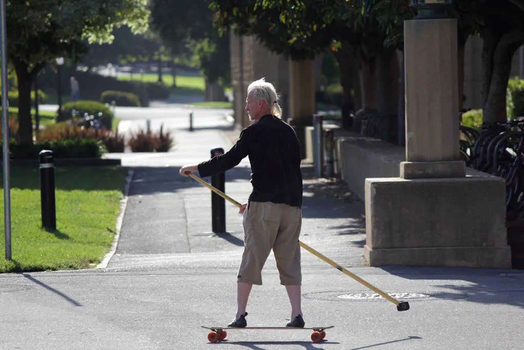 hipster skateboard. alert button